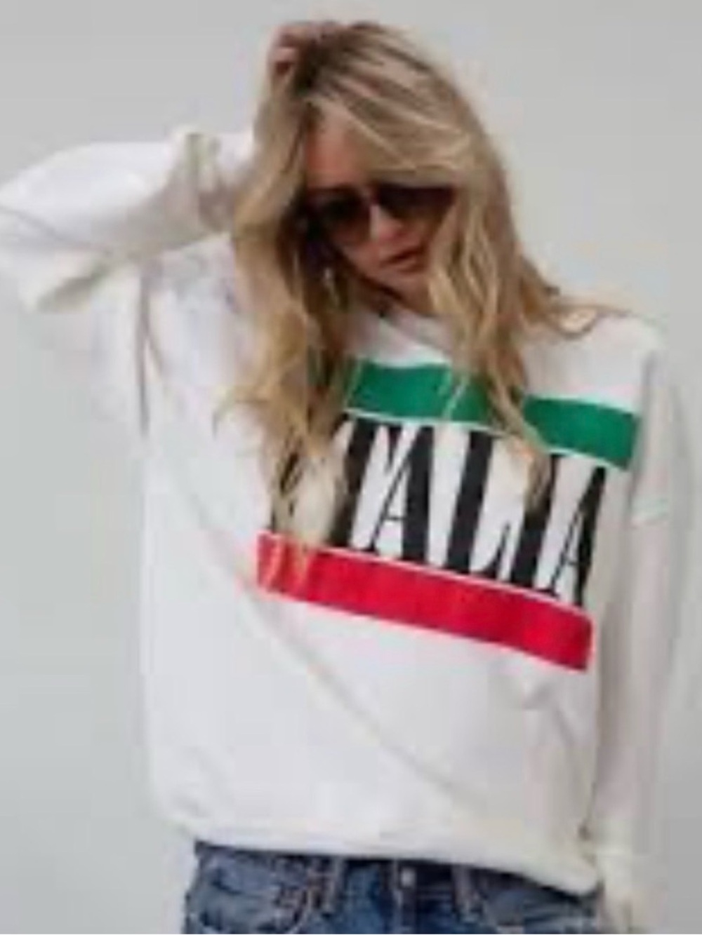 Daydreamer White Italia Crewneck Sweatshirt